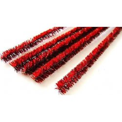 Druciki kreatywne 30cm metalizowane czerwone